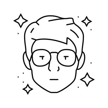 Cyber explorer tech enthusiast line icon vector illustration Stock Illustration