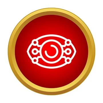 Cyber eye biometric security scan technology icon Stock Illustration