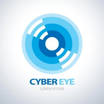 Cyber eye icon Stock Illustration