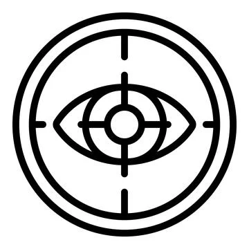 Cyber eye icon outline vector. Theft fraud 스톡 일러스트