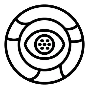 Cyber eye icon outline vector. Hacker crime Stock Illustration