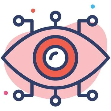 Cyber eye Icon. User interface Vector Illustration, As a Simple Vector Sign.. Stock Illustration