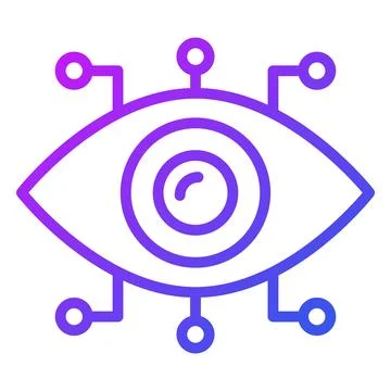 Cyber eye Icon. User interface Vector Illustration, As a Simple Vector Sign.. Stock Illustration