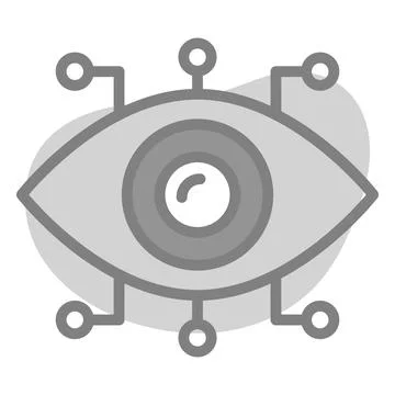 Cyber eye Icon. User interface Vector Illustration, As a Simple Vector Sign.. 库存插图