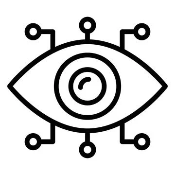 Cyber eye Icon. User interface Vector Illustration, As a Simple Vector Sign.. Stock Illustration