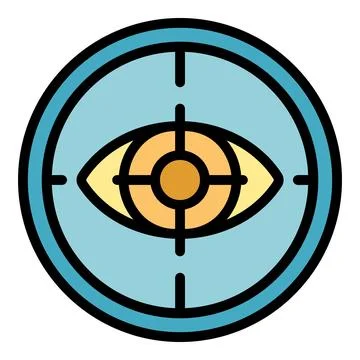 Cyber eye icon vector flat Stock Illustration