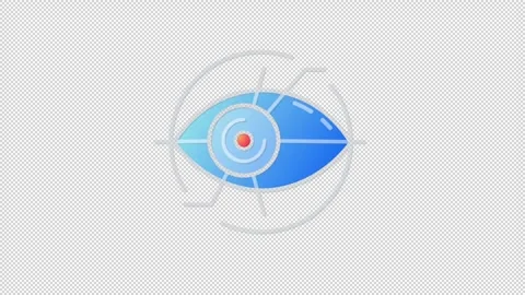 Cyber Eye line icon on the Alpha Channel 스톡 동영상 240684136