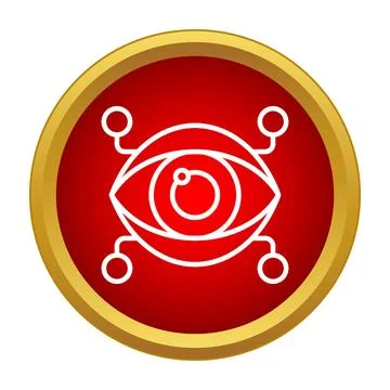 Cyber eye looking digital vision connection technology Stock Illustration