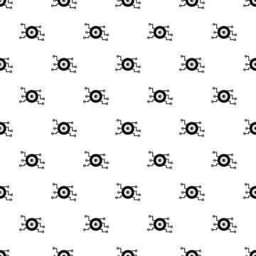 Cyber eye pattern, simple style Stock Illustration