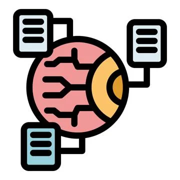 Cyber eye scanning and analyzing digital data from multiple sources Stock Illustration