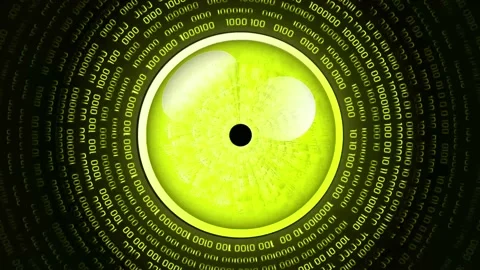 Cyber Eye With Streaming Code Animation.  Video stock 239523845