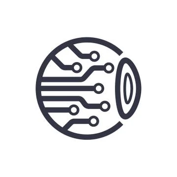 Cyber eye symbol icon. vector illustration. Logo template design. EPS 10 Illustrazione stock