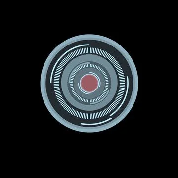 Cyber eye. Visual data interface. HUD Stock Illustration