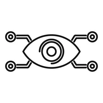Cyber eye watching representing artificial intelligence and machine learning Stock Illustration