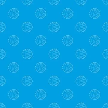 Cyber eyes pattern vector seamless blue Stock Illustration
