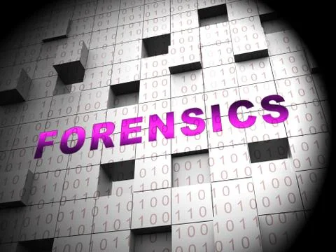 Cyber Forensics Computer Crime Analysis 3d Rendering Illustrazione stock