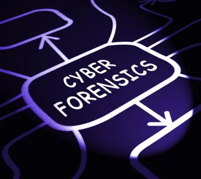 Cyber Forensics Computer Crime Analysis 3d Illustration Illustrazione stock