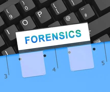 Cyber Forensics Computer Crime Analysis 3d Rendering Stock Illustration
