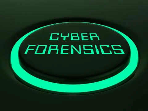 Cyber Forensics Computer Crime Analysis 3d Rendering 스톡 일러스트