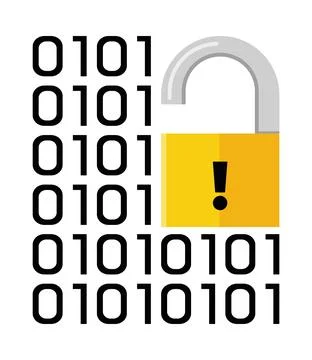 Cyber fraud code Stock Illustration