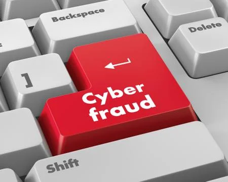 Cyber fraud 库存插图