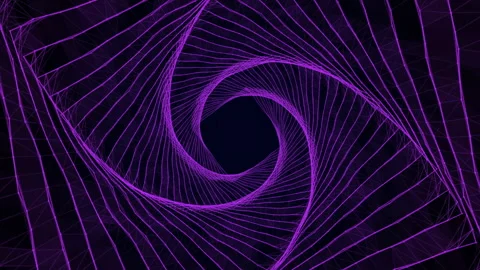Cyber Futuristic Speed Tunnel, Data Flow Video, Sci-Fi Colors Wormhole Stock Footage 335796211