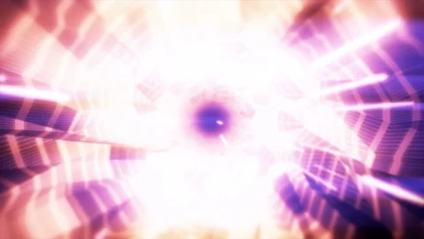 Cyber Geometric Tunnel Loop _ Infusion Stock-Footage 92931353