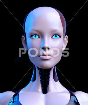 Cyber Girl humanoid robot with artificial intelligence – Digital 3D ...