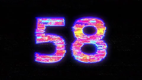 Cyber Glitch 60 Seconds Countdown Vidéo 135662362