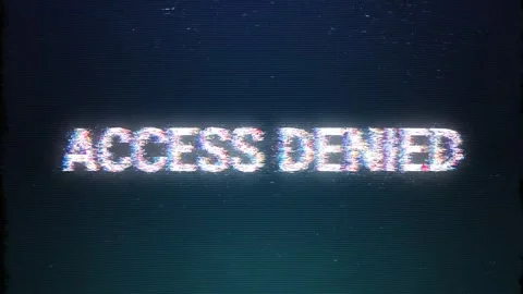 Cyber Glitch Access Denied Alert Animation – Digital News Emergency Intro Stock Footage 331182575