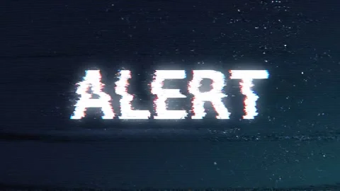 Cyber Glitch Alert Animation – Digital News Emergency Intro Stock Footage 331182572