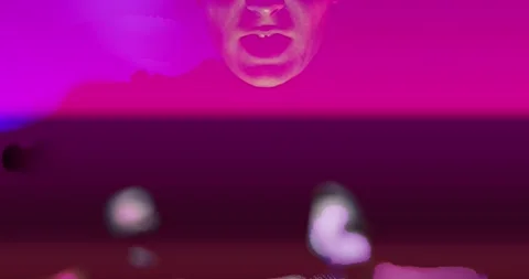 Cyber Glitch Background with a Young Man Playing on a Game Console. Stock Footage 150834176