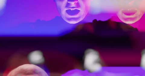 Cyber Glitch Background with a Young Man Playing on a Game Console. Stock Footage 150834259