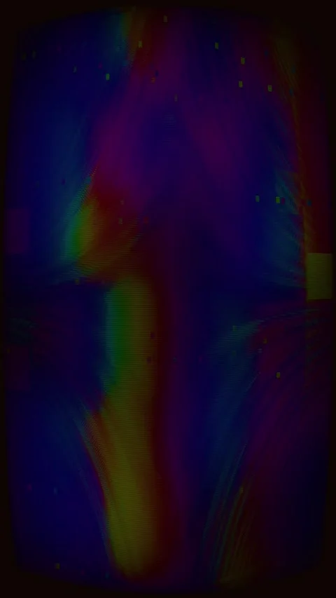 Cyber glitch distortion Vertical 60s distortion overlay 4K Stock Footage 330087593