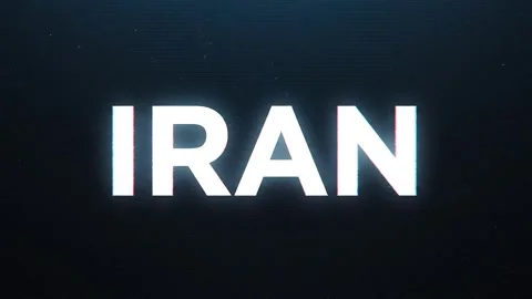 Cyber Glitch Iran Alert Animation – Digital News Emergency Intro Stock Footage 331182604