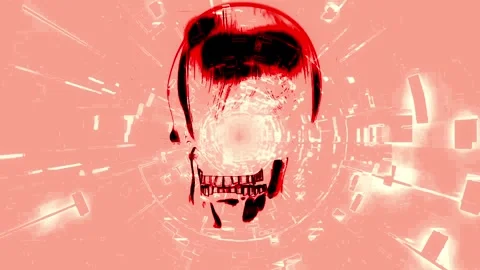 Cyber Glitch Montage Red Core 4K 動画素材 336325793