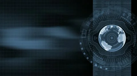 Cyber Globe Background Stock Footage 22241429