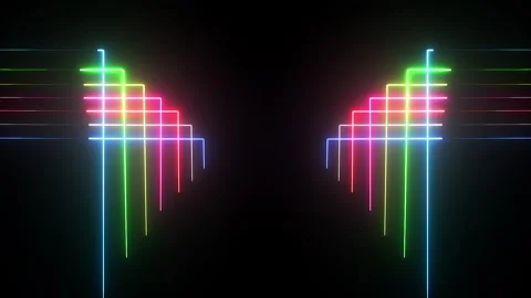 Cyber Glow Digital Light Beams and Motion Streaks | Sci-Fi Loop 4K Stock Footage 304948645