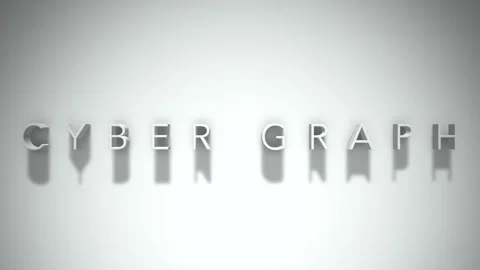 Cyber graph 3D title animation with shadows on a white background Stock Footage 297516732