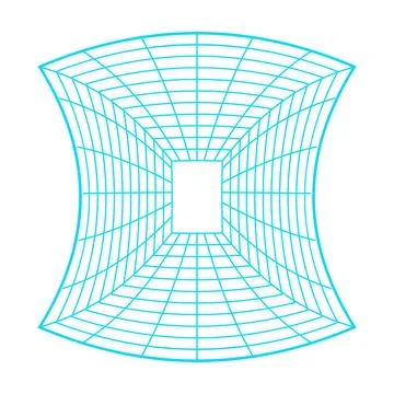 Cyber grid floor tunnel creating a virtual data room イラスト素材