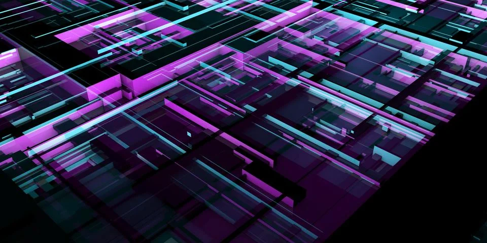 Cyber Grid Technology Background For Digital Innovation Concepts 库存插图