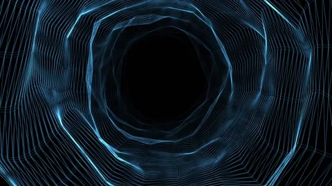 Cyber Grid Tunnel Animation Stock Footage 160820584