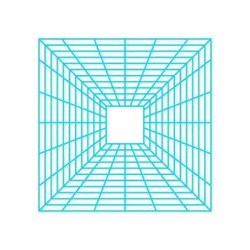 Cyber grid tunnel generating digital data background Stock Illustration