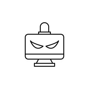 Cyber hack icon. Element of artificial intelligence icon for mobile concept and Stock-Illustration