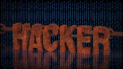 Cyber Hacker Attack On Digital Network 3d render. イラスト素材