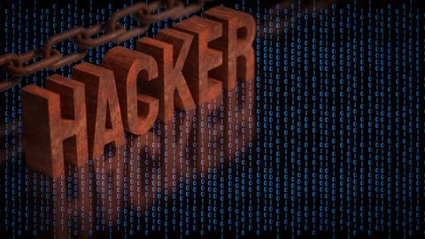 Cyber Hacker Attack On Digital Network 3d render. 스톡 일러스트