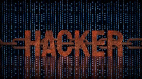 Cyber Hacker Attack On Digital Network 3d render. Stock Photos