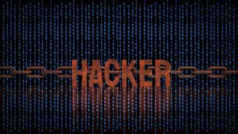 Cyber Hacker Attack On Digital Network 3d render. Stock Photos