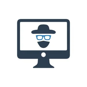 Cyber Hacker Icon Stock Illustration