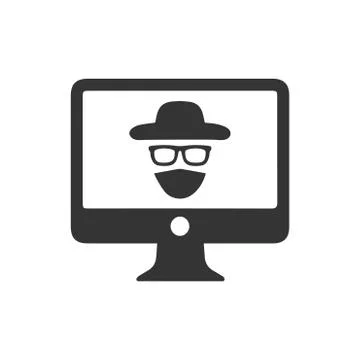 Cyber Hacker Icon Stock Illustration